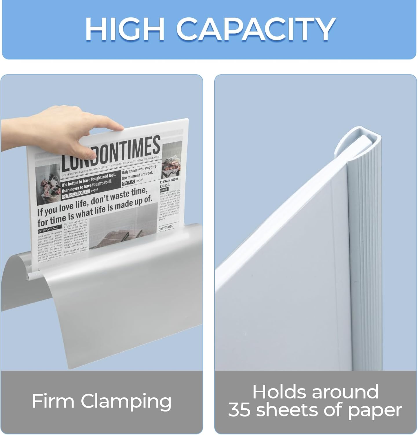 M&G 10 Pack Report Covers with Sliding Bar, 5mm Clear Report Folder for A4 and Letter Size Paper,35 Sheet Presentation Folders, 8.7X 12.2inch