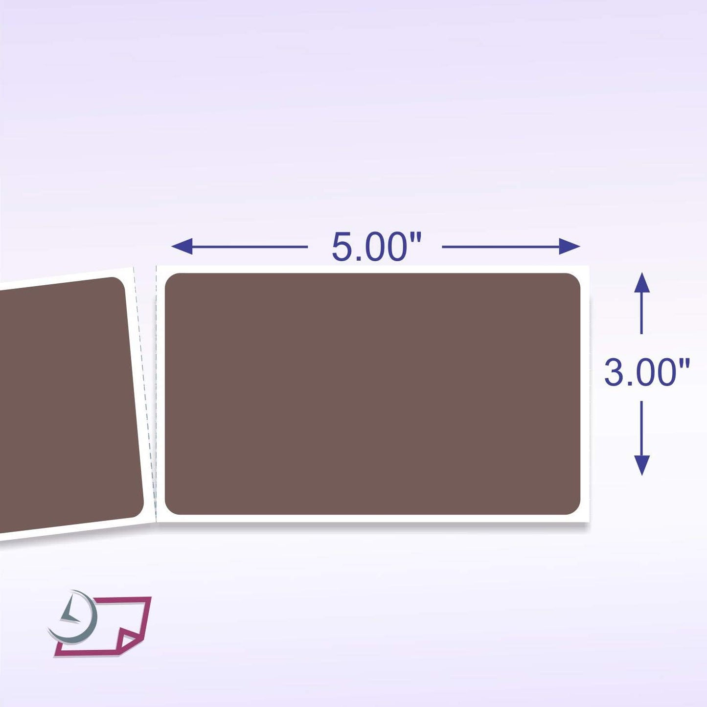 NextDayLabels 500 Rectangle Stickers (3" x 5") - Color Coding Labels Roll - Moving Labels for Boxes, Colored Inventory Stickers for Packing, Organizing, and Storage (Brown)