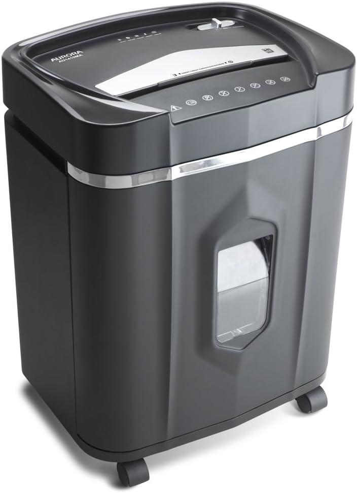 Aurora Professional Grade High Security 14-Sheet Micro-Cut Paper/CD and Credit Card/ 30 Minutes Continuous Run Time Shredder