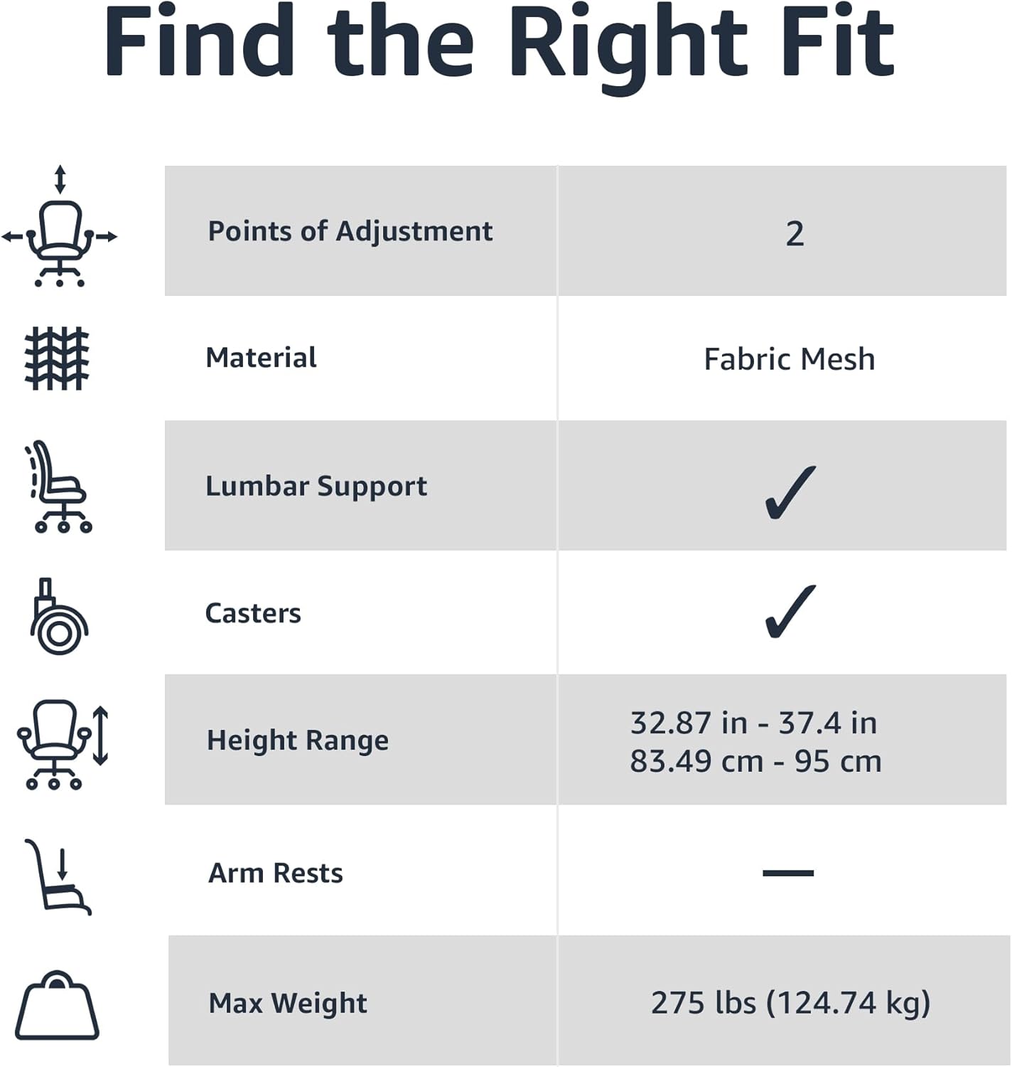 Amazon Basics Rolling Desk Chair, Adjustable, Low Back, Padded Seat, Breathable Mesh, Swivel, Black, 21.25" D x 22.5" W x 38" H
