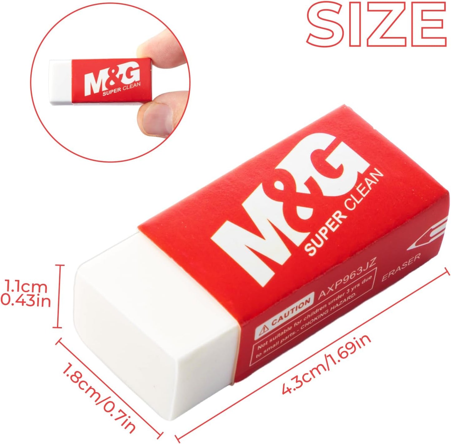 M&G Pencil Eraser for Kids, 30 Pack, White Erasers Bulk, Erasers for Artists, Drawing Erasers for Sketching, Small Pencil Erasers, Art Erasers for Drawing, School Erasers Office Supplies