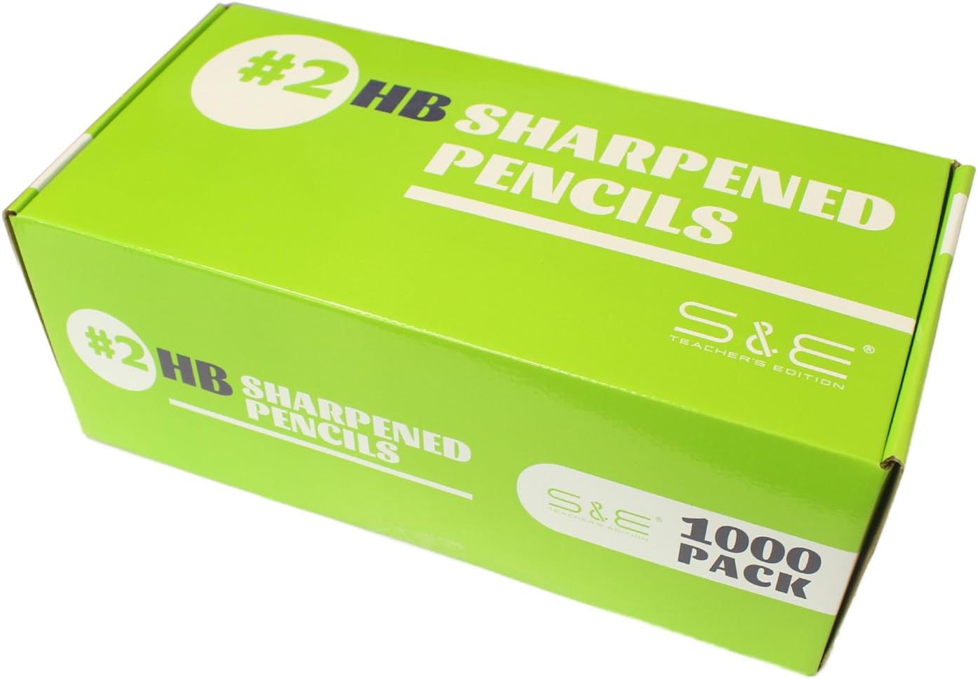 S & E TEACHER'S EDITION Woodcased #2 Pencils, Pre-sharpened, Yellow Pencils with Erasers #2 HB Lead Bulk Box, No. 2, Back to school, 1000Pcs
