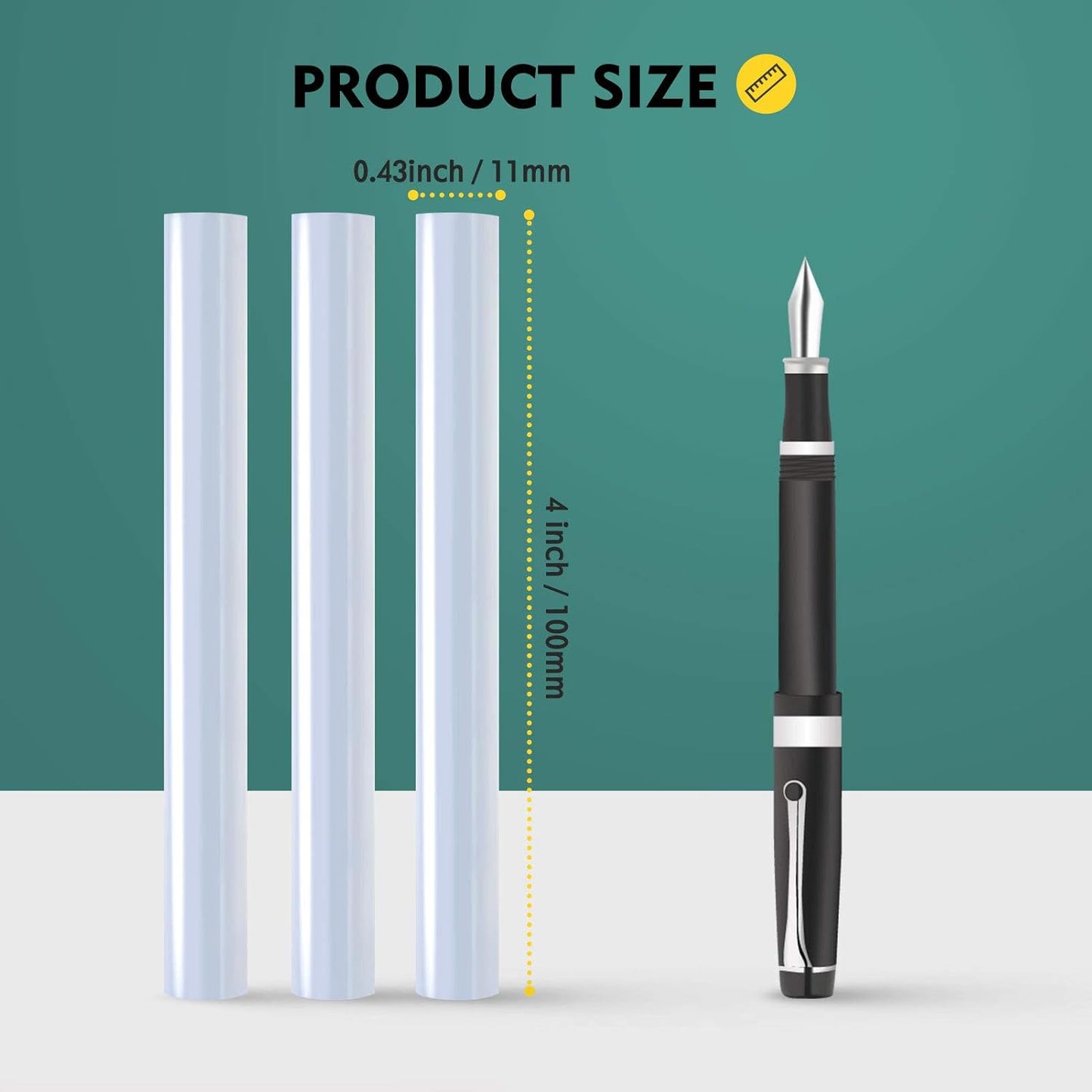 200-Pack Full Size Hot Glue Sticks, Magicfly 4 Inch Long X 0.43 Inch Diameter Hot Melt Glue Gun Sticks, Compatible with Most Glue Guns, for DIY Craft Projects and Sealing