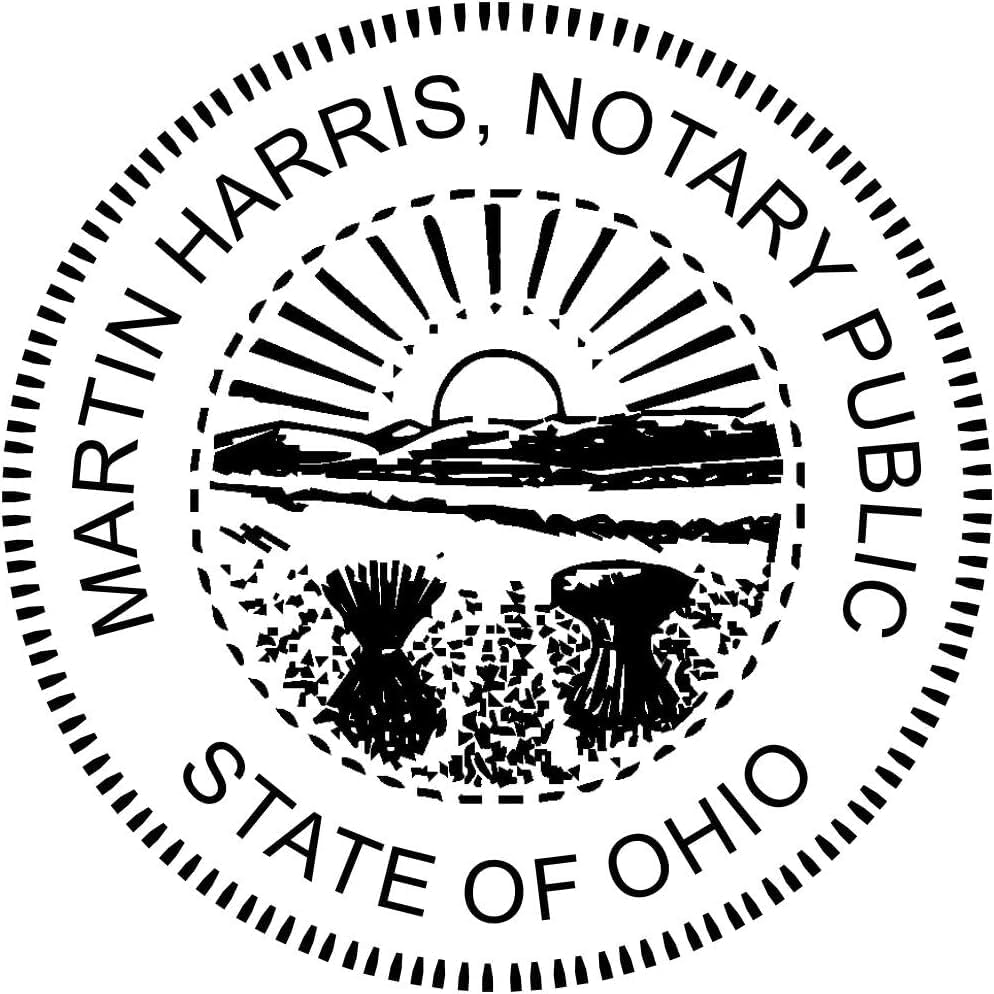 Ohio Round Notary Embosser | Official State Embosser | Official Seals | Meets State Specifications (Ohio, Round Embosser)