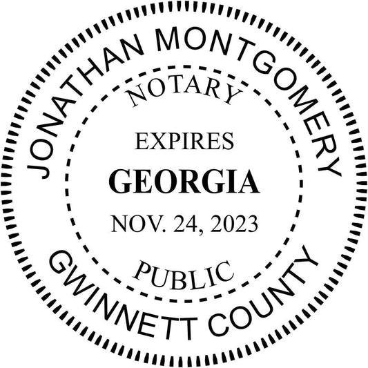 Georgia Round Notary Embosser | Official State Embosser | Official Seals | Meets State Specifications (Georgia, Round Embosser)