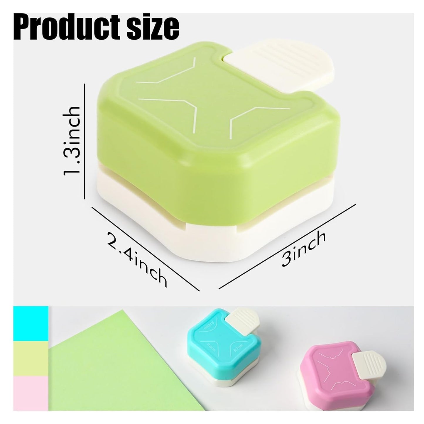 LOVEINUSA 3PCS 3-in-1 Punch Set (Rounder + Beauty Shape + Chamfer Edges), 3 Way Cutter for Scrapbooking, Photocards & DIY Paper Crafts, Works Great with Laminate, Precision Professional Cutting