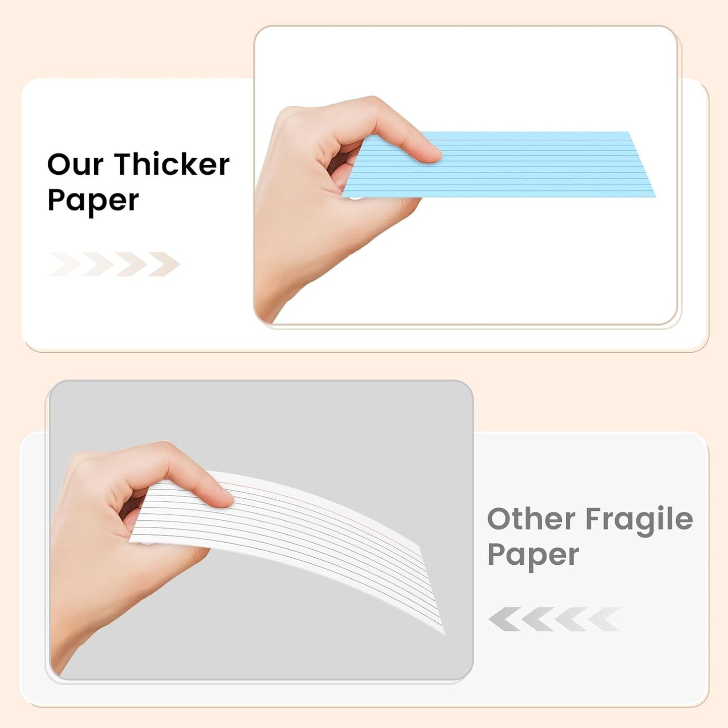 Index Cards 3x5 Inch, 300sheets, Flash Cards,Ruled Lined Blue Note Cards Paper For Studying, Schools Supplies, College, Office And Home Organization, Note Taking Supplies