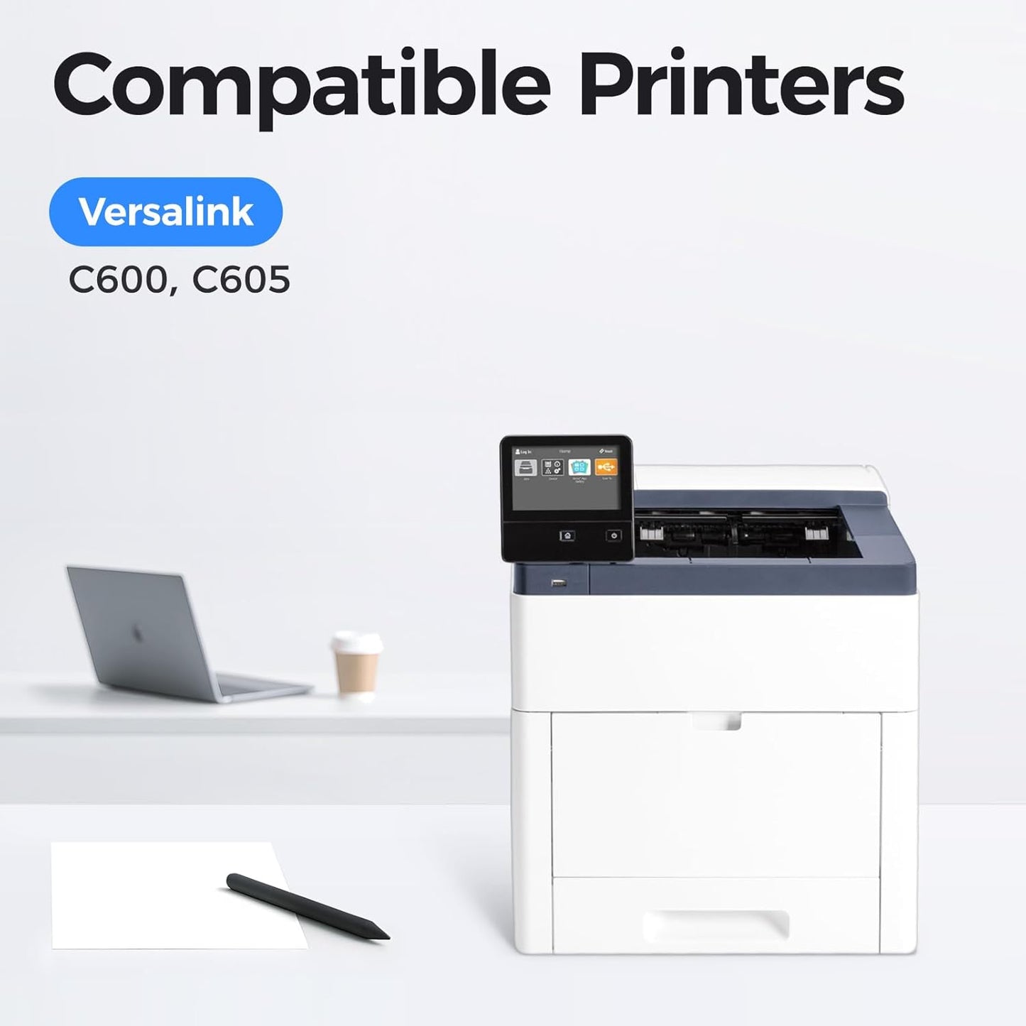 C600 C605 Drum Unit Color Imaging Drum 4-Pack Replacement Compatible with Xerox VersaLink C600 C605 Color Multifunction Printers | 108R01488 108R01485 108R01486 108R01487 (Black Cyan Yellow Magenta)