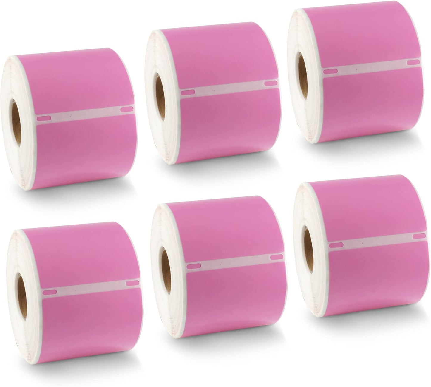 BETCKEY Colored Labels Compatible with Dymo 30857 (2-1/4" x 4") Visitor Name Tag Badge Labels, Compatible for Dymo LabelWriter Thermal 450, 4XL & Zebra Desktop Printers [6 Rolls, Pink]