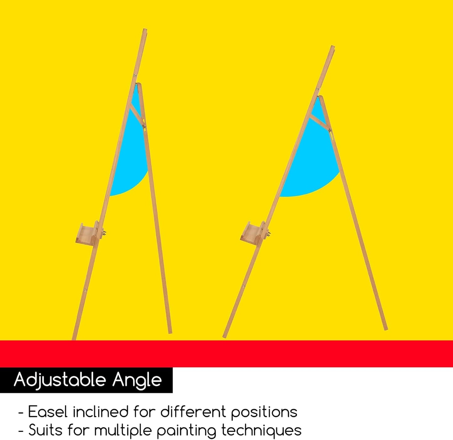 MEEDEN Art Easel Stand for Display - Adjustable Beech Wood Floor Easels for Painting, Holding Canvas up to 90", Ideal for Artist, Adults Painting Canvas, Drawing, Signs - Large