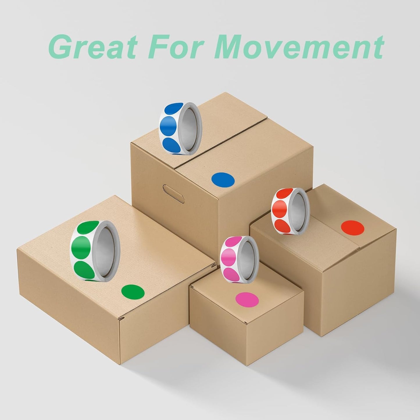 6000 PCS 1" Colored Dot Stickers Circle Color Coding Labels, 12 Color Style Colorful Coding Label Sticker for Garage Sale, Office, Student Classroom (6000Pcs, 12 Colors)