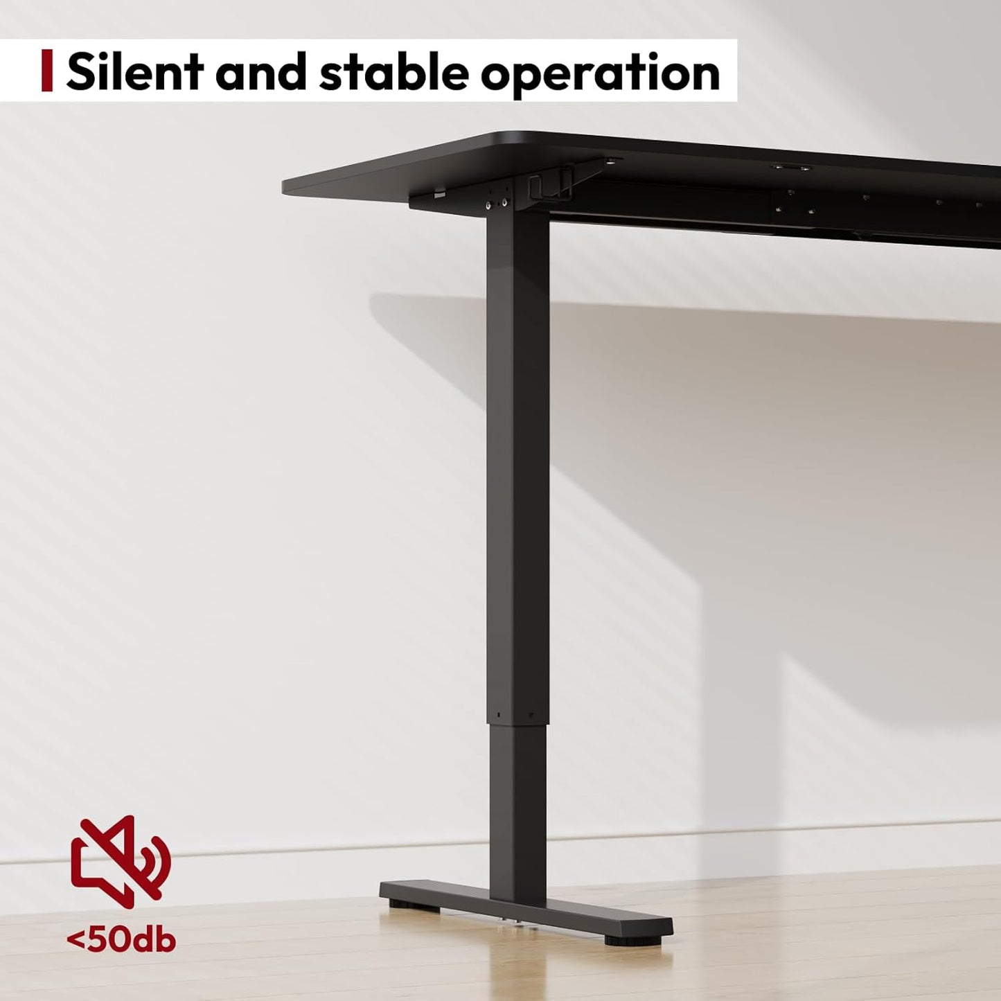 SANODESK Electric Standing Desk 40x24 Inch Height Adjustable Stand Up Desk Home Office Computer Workstation Sit Stand Home Office Desk with Splice Board (Black Frame + Black Top)