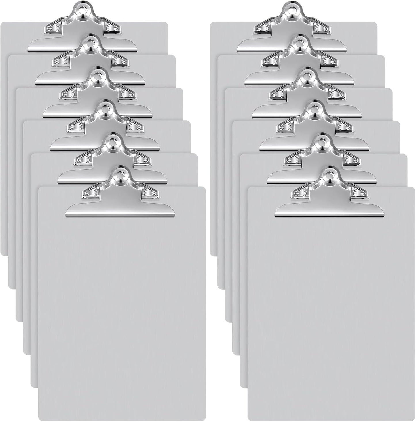 12 Pcs Metal Clipboard Heavy Duty Aluminum Clipboards 12 x 9 Inch Metal Clip Board with Low Profile Clip A4 Letter Size Document Holder for Office School Medical Jobsite Laboratory