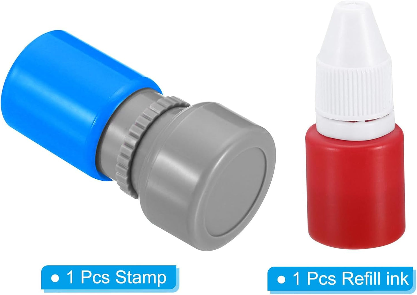 PATIKIL Number Stamps Self Inking, Numeral 1 Number Stamp Teacher Stamp Initial Stamp Ink Stamp for Class Notebook Scrapbooking DIY Craft Style 2, Red Ink