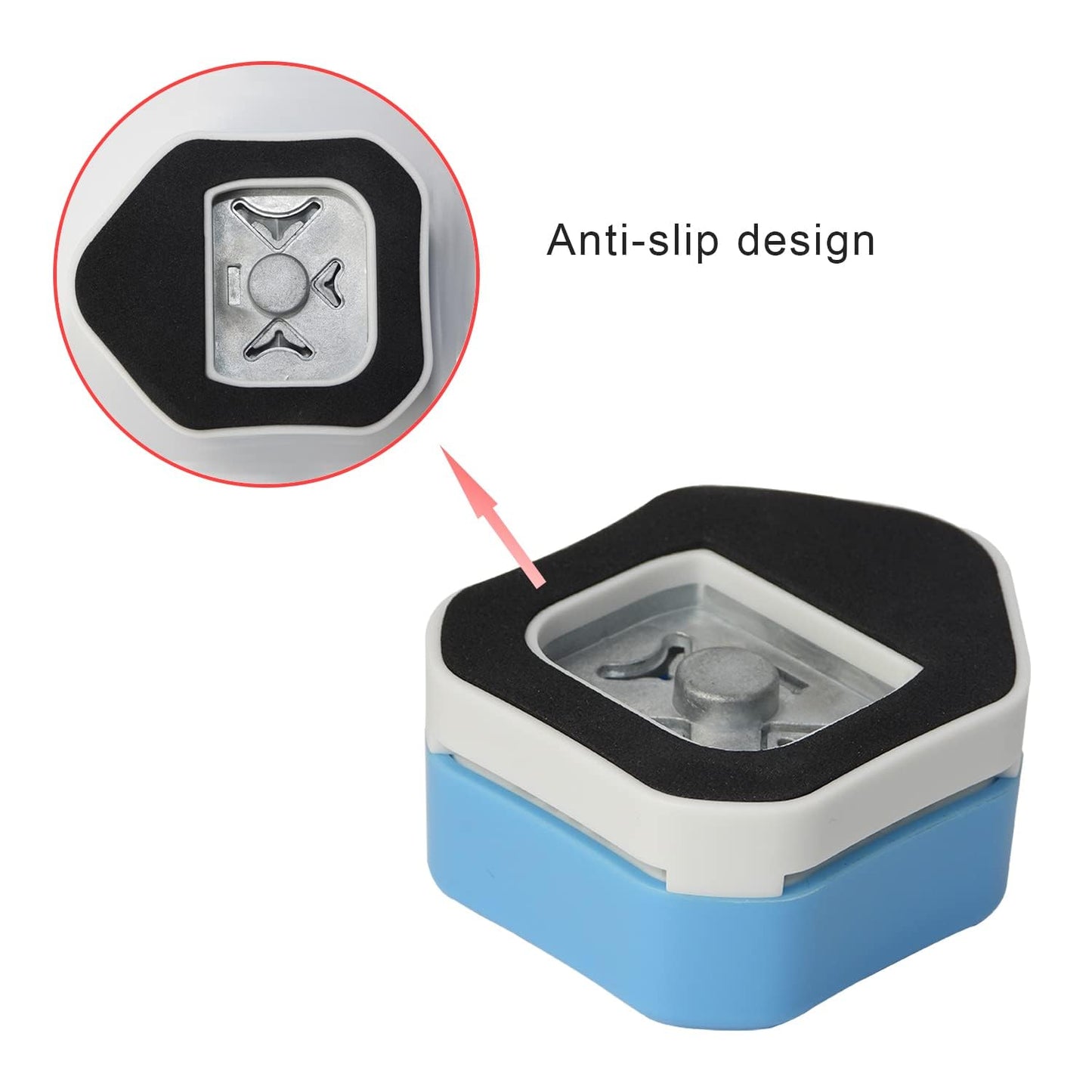 RAYSON CR05BL 3 in 1 Corner Cutter, 4mm 7mm 10mm 3 Way Corner Rounder Paper Punches for Paper Craft, DIY Projects, Blue