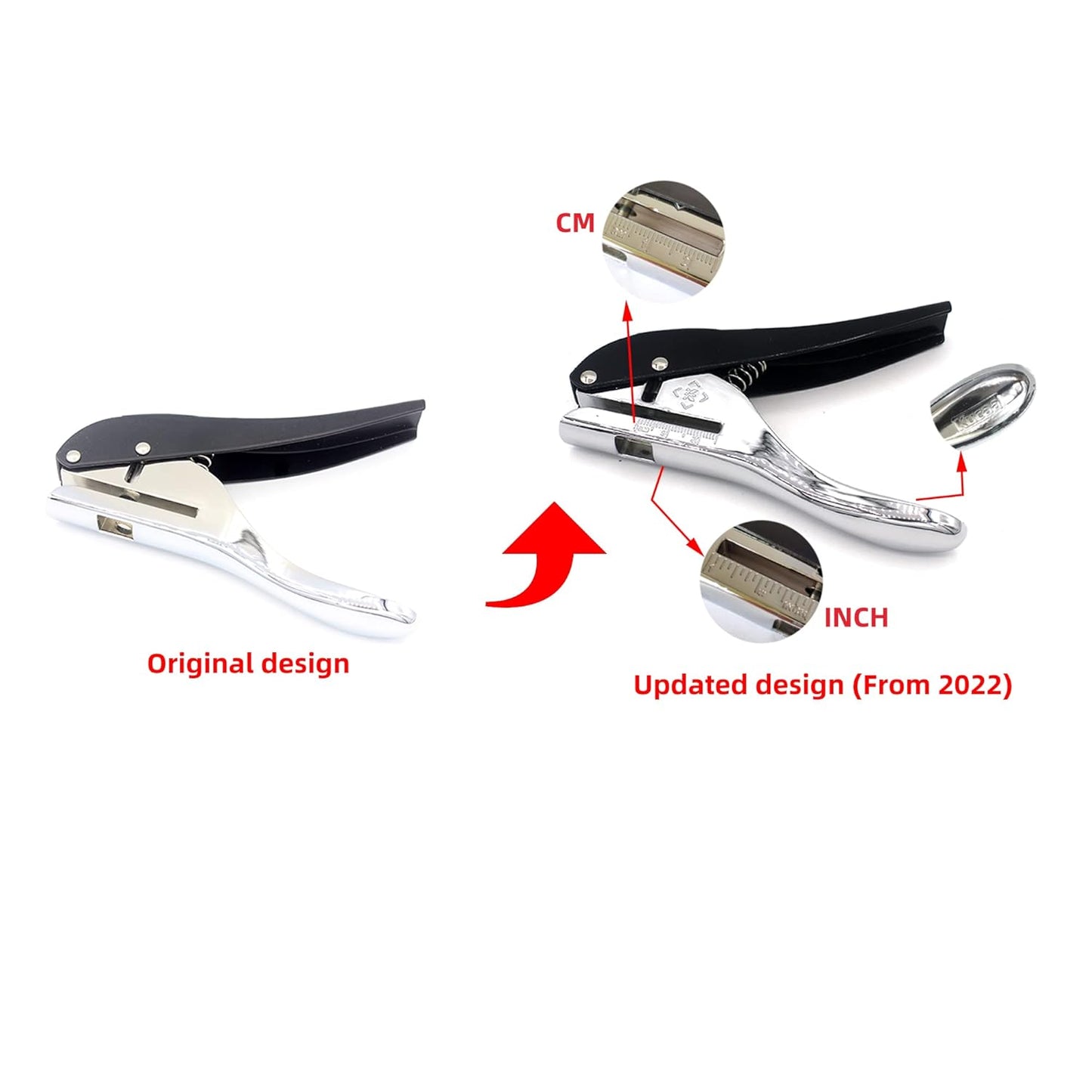 Metal Silver Hand-held 1/4 inch 6mm Round Heavy Duty Single Circle Hole Punch for ID Cards PVC Cards Badge Photos