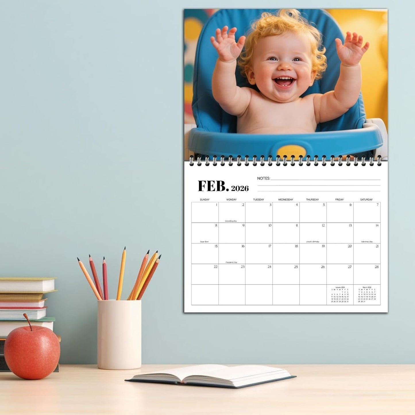 Custom Calendar 2026 for Home & Office - Print Your 13 Memories,Make Your Own Personalized Calendar Customized Christmas Gift &use your photo (Wall Calendar2, 5 Packs)