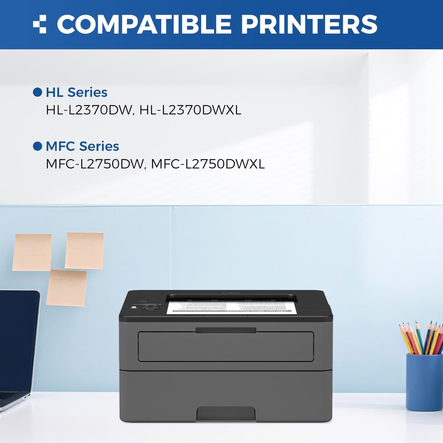 TN630 Black Toner Cartridge 2-Pack Replacement Compatible for Brother TN-630 TN660 Toner HL-L2380DW HL-L2320D HL-L2340DW DCP-L2540DW MFC-L2700DW MFC-L2720DW HL-L2300D HL-L2360DW MFC-L2740DW Printer