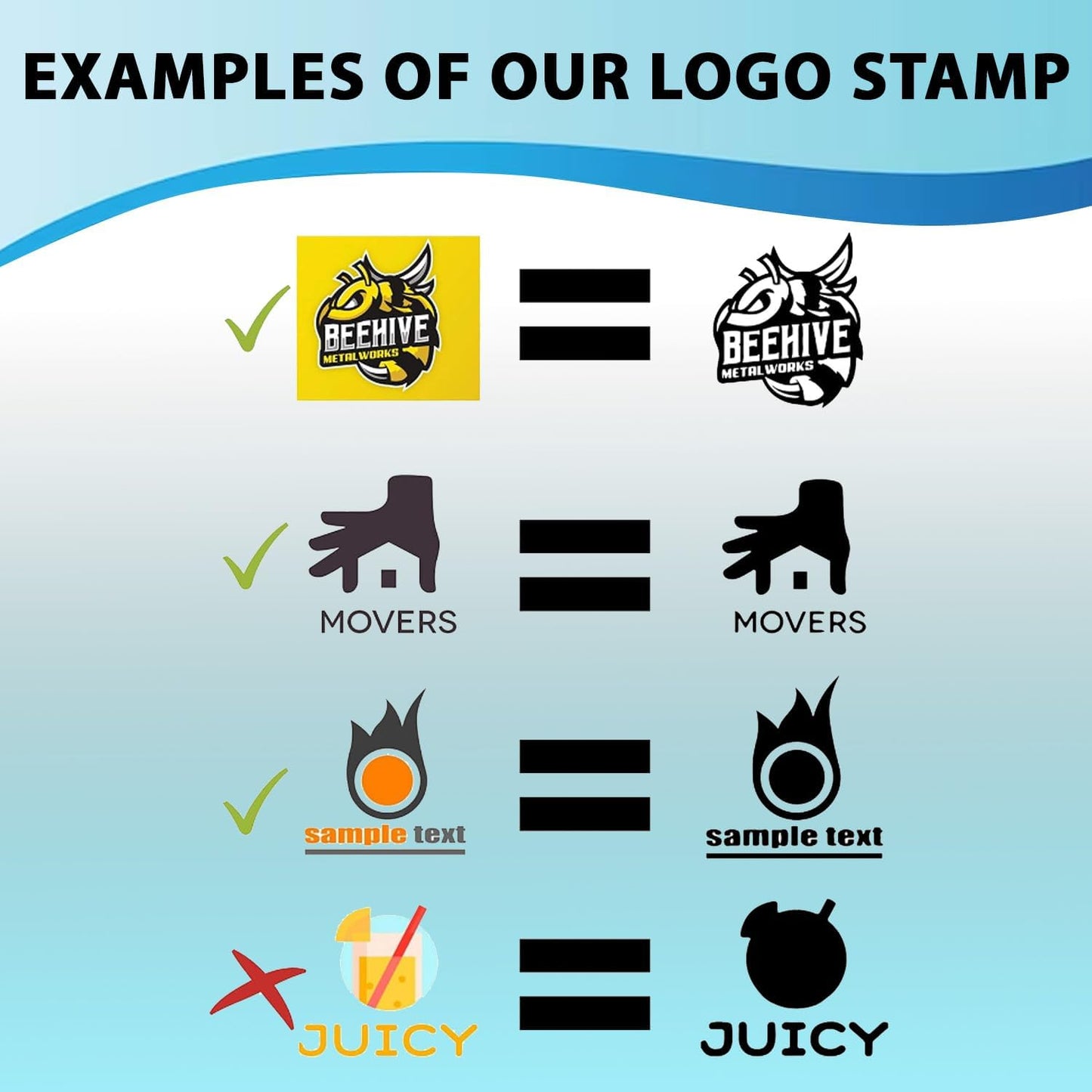 Choose Size - Logo Stamp | Custom Stamp | Personalized Business Stamp | Business Logo Stamp | Business Logo Personalized Stamp or Image Small Large Medium Round Custom Stamps Self Inking