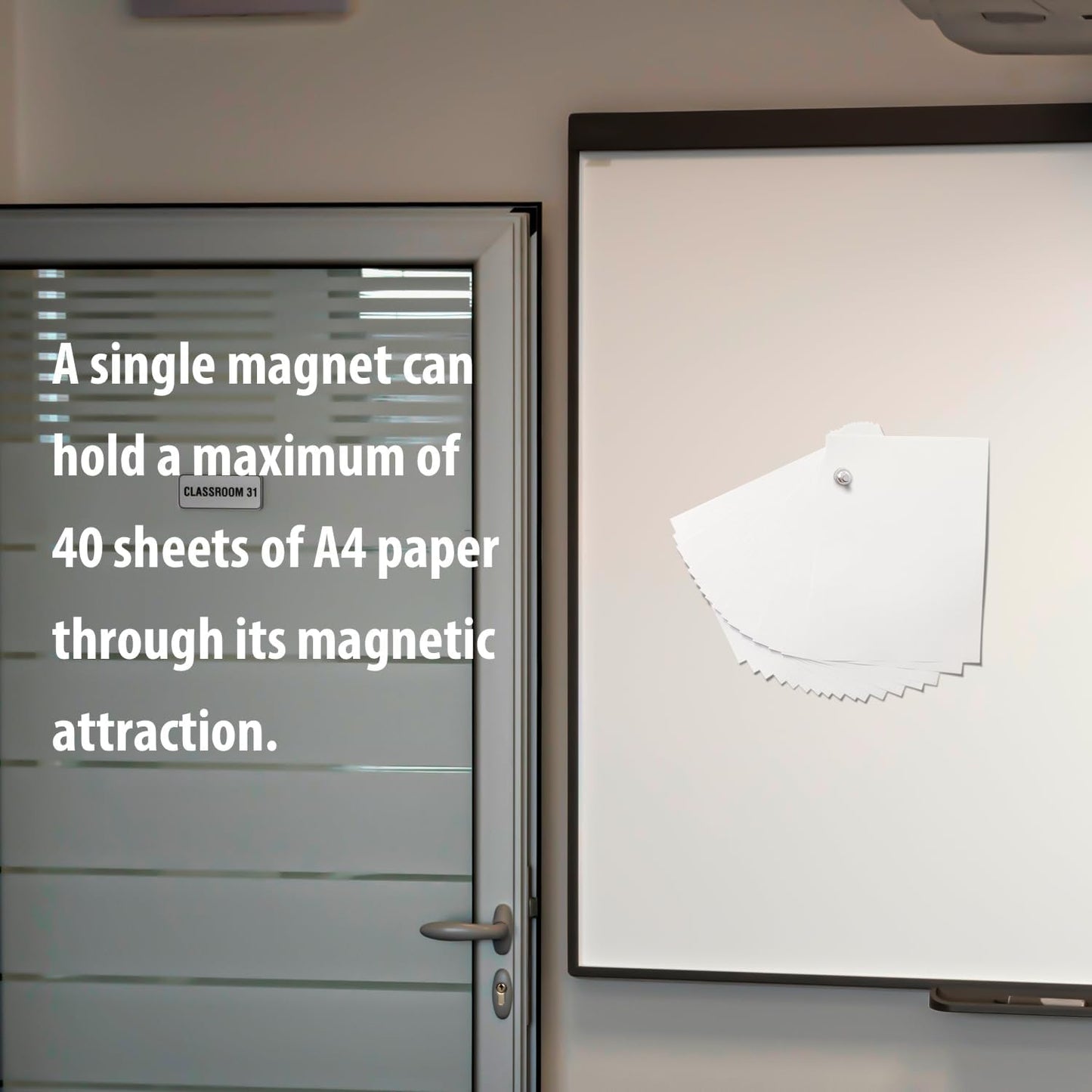 Heavy Duty Magnetic Push Pins - Refrigerator & Whiteboard Magnets, Pack of 4