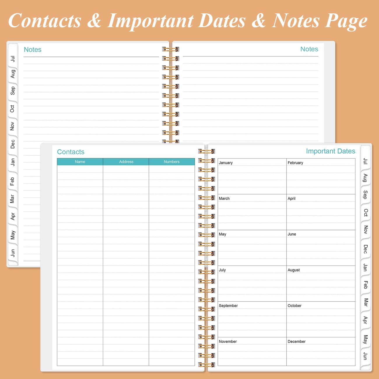 2025-2026 Appointment Book & Planner - A5 Daily Hourly Planner from July 2025 - June 2026, Weekly Appointment Book with 30-Minute Interval, Medium 6.4" x 8.5", Rose Flowers