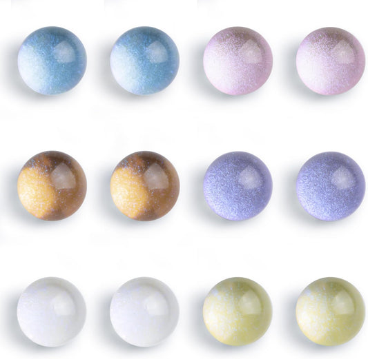 rhinocats 12Pcs Fridge Magnets, Locker Decor,Colorful Decorative Sparkling hemispheric Refrigerator Magnets, Cute Strong Whiteboard Magnets for Kitchen Office