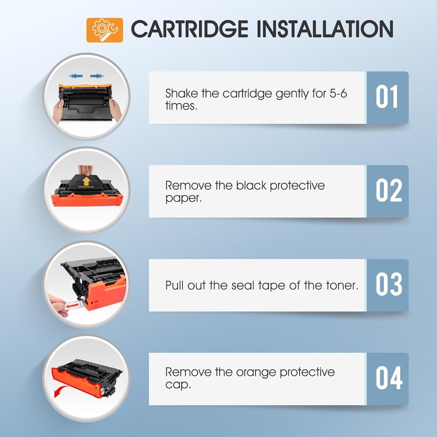 147A Black Toner Cartridge (with Chip) Compatible for HP 147A Toner Cartridge 147X W1470A W1470X for Enterprise M610n M611dn M611x M612dn M612x MFP M634h M635fht M635h M636fh Printer Ink 2-Pack