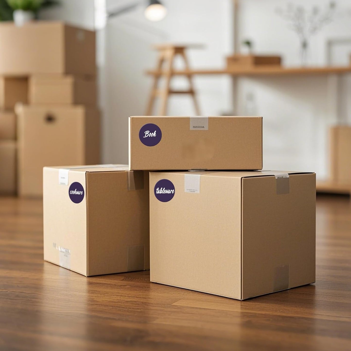 300 PCS Round Stickers 4 Inch Purple Vinyl Circle Floor Dots Sticker Removable Self-Adhesive Colored Large Label Roll for Marking Inventory Organizing Classroom Line Up Spots