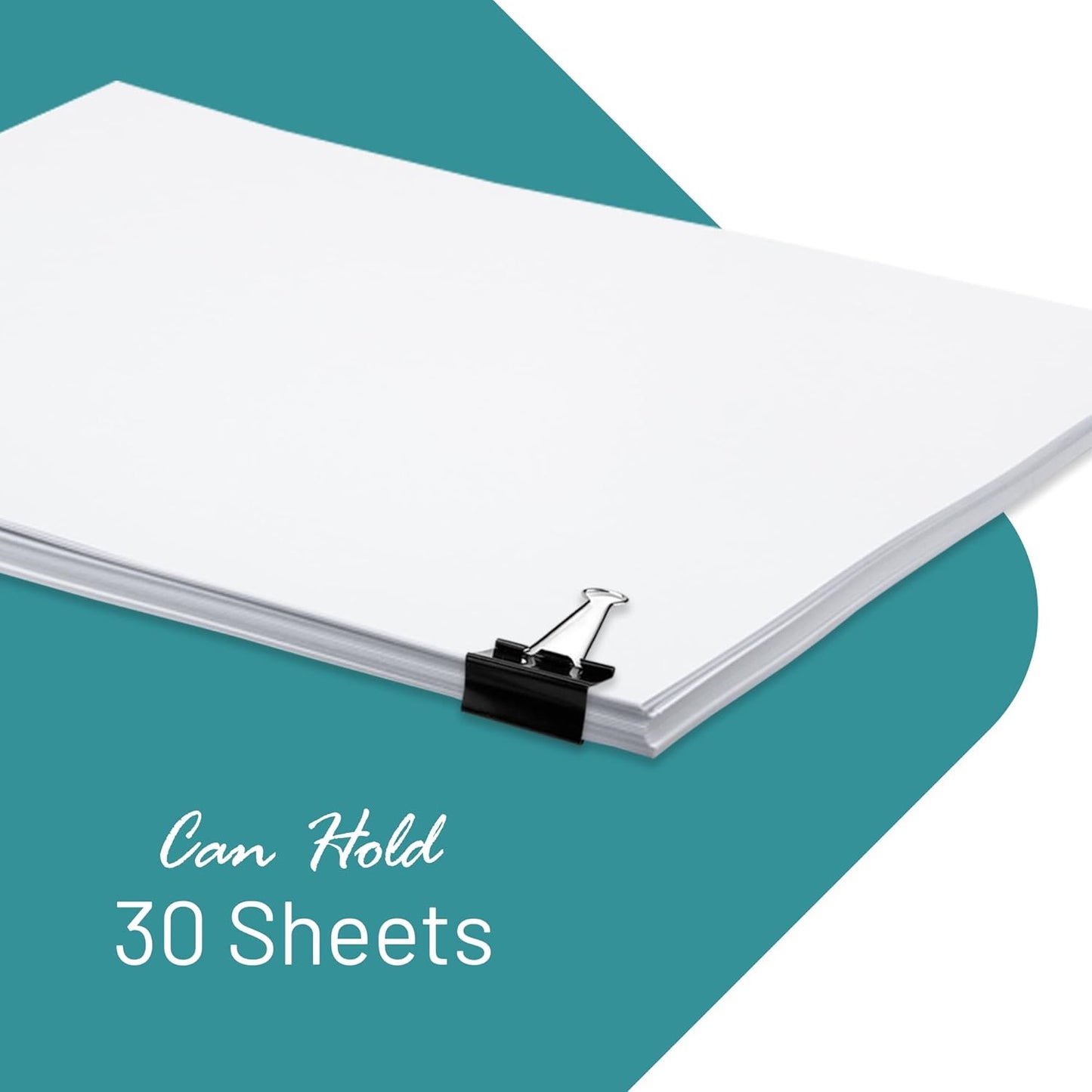 Binder Clips - 60 Pack Mini Black Paper Clamps, 0.6 Inch, Holds 30 Pages, File Clip for Home, Office and School Supplies