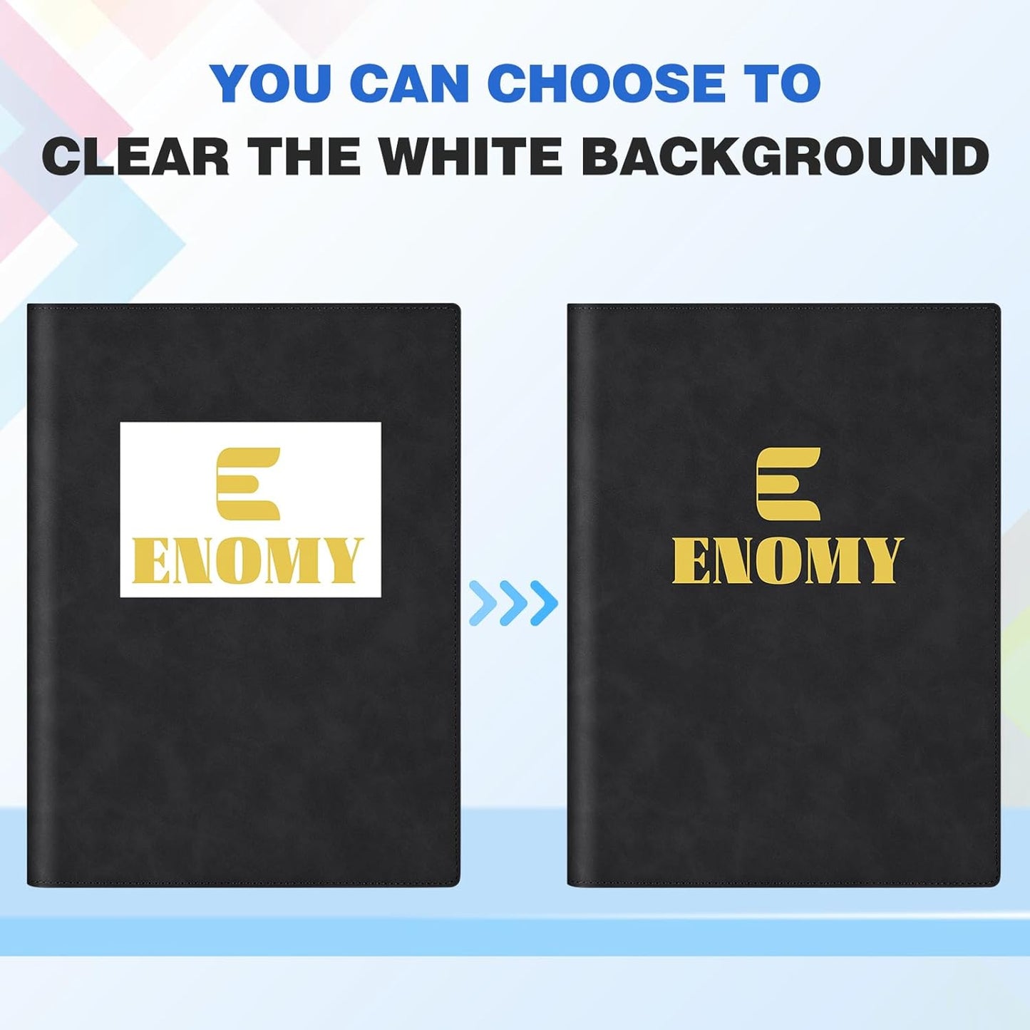 Personalized Padfolio Folder, Leather Custom Portfolio for Men & Women Resumes Office Business, A4 Portfolio Binder for Office College Resumes (Black)