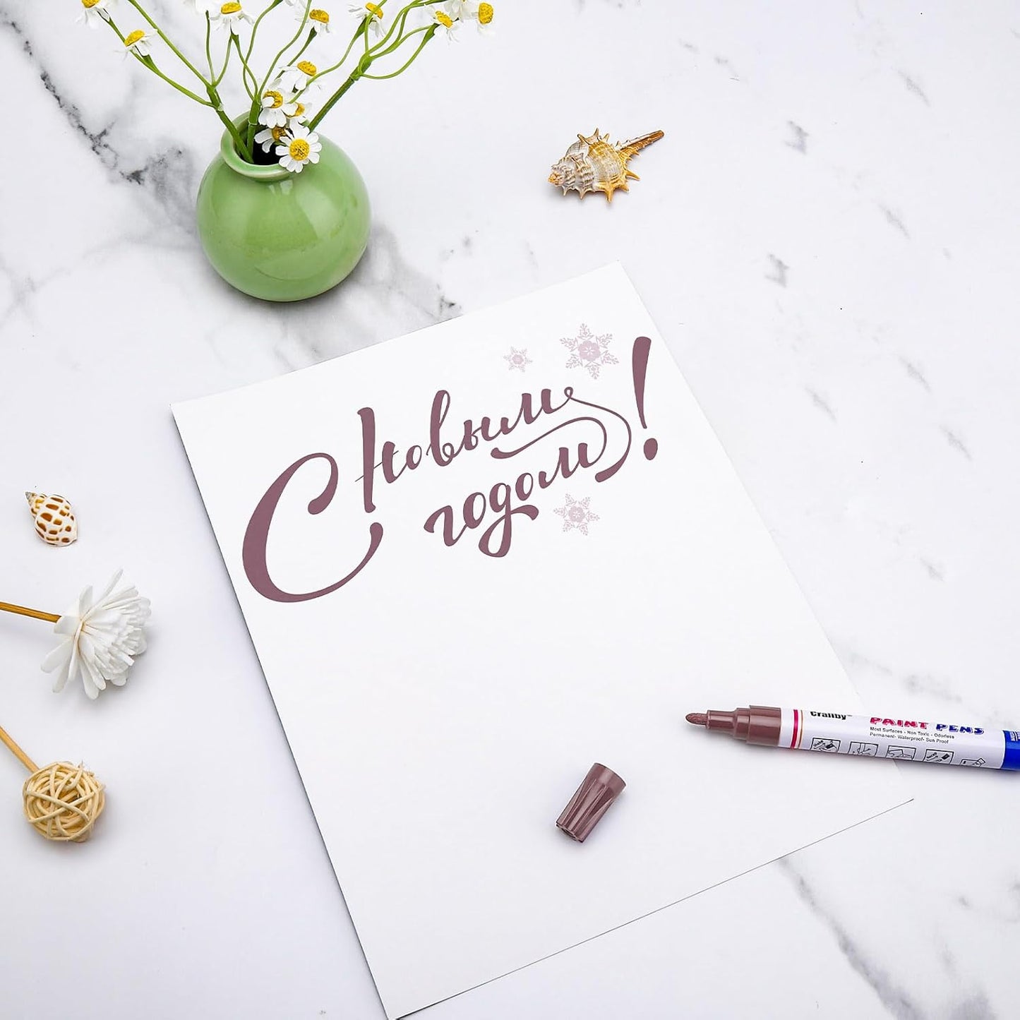 Brown Paint Markers, 12 Pack Oil-Based Waterproof Quick Dry Permanent Paint Pen Set for Rocks Painting, Wood, Fabric, Plastic, Canvas, Glass, Mugs, Metal, Tire, Stone, DIY Craft