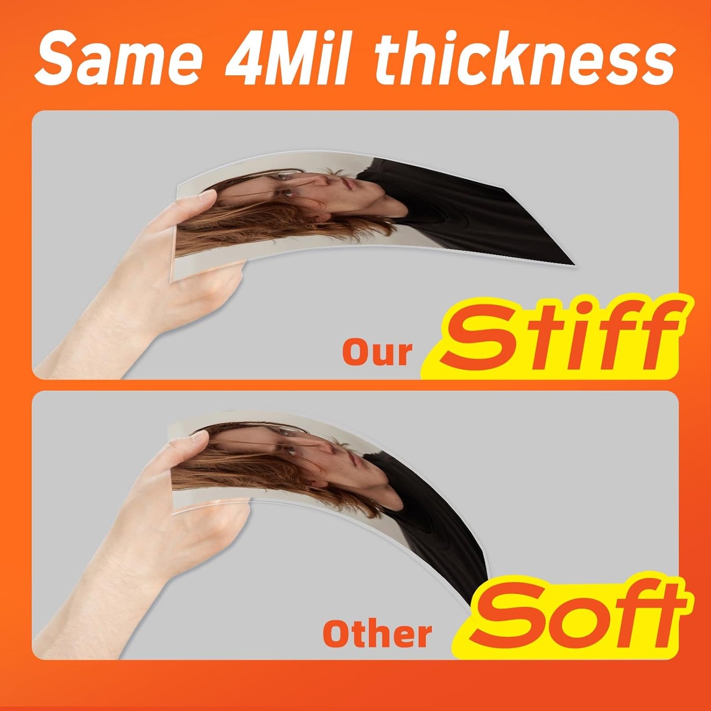 Self Adhesive Laminating Sheets,4Mil 8.5x11inches,10 Sheets Self Sealing Laminating Sheets, Self Adhesive Contact Paper,Clear Laminate Sheets for Stickers,No Machine Needed