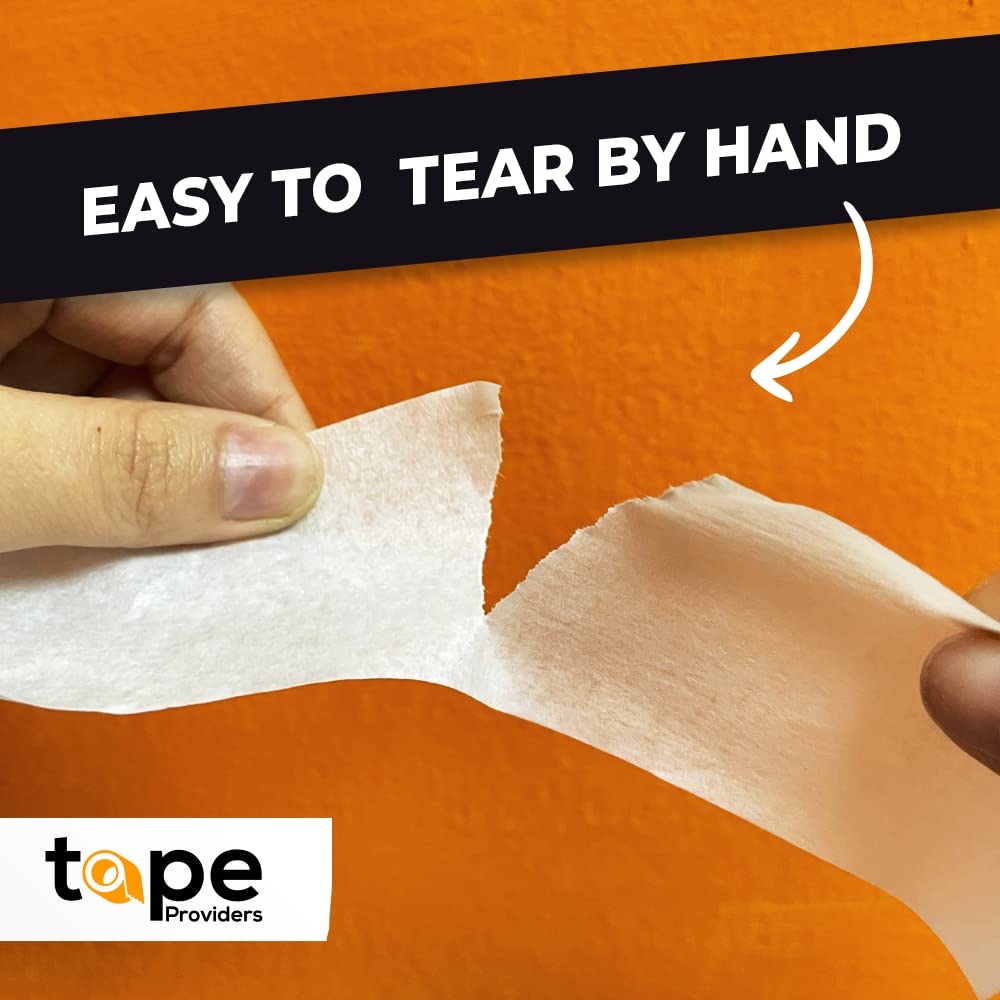 WOD MT5 Utility Grade Masking Tape, 1/4 inch x 60 yds. for Home or Office air-Dry Painting, Labeling, & Packing. Leaves no Residue