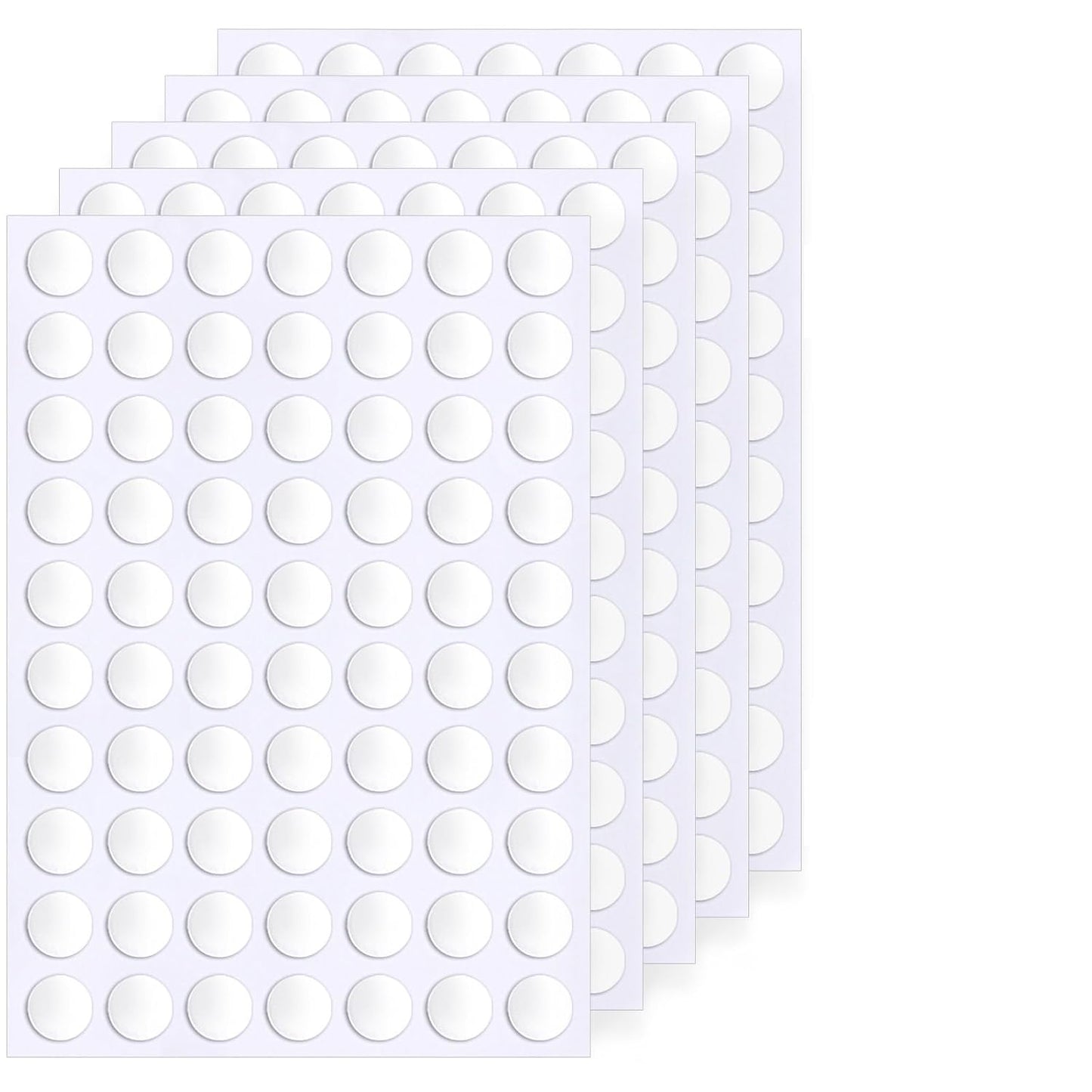 JUNEBRUSHS 350 Pieces Double Sided Sticky Dots, Sticky Tack for Wall Hanging Removable Poster Putty Clear Round Putty No Trace Adhesive Sticky Putty for Balloon Craft DIY Art Office Supplies (10 mm)