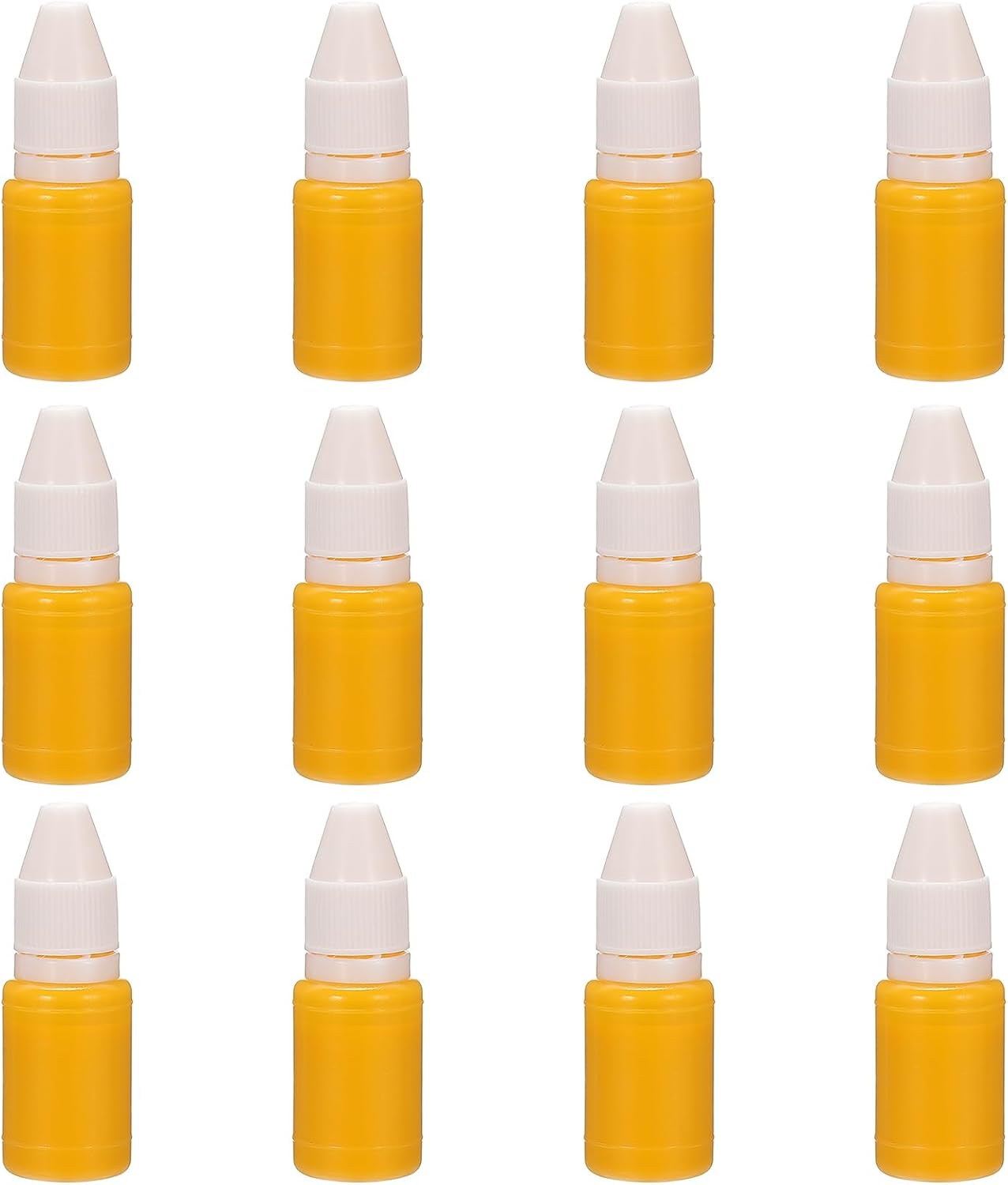 PATIKIL 0.33oz Refill Ink for Stamps and Ink Pads, 12Pcs 10ml Stamp Pad Ink Refill for Office Stamp Self Inking Stamp Date Stamp Scrapbooking, Gold Yellow