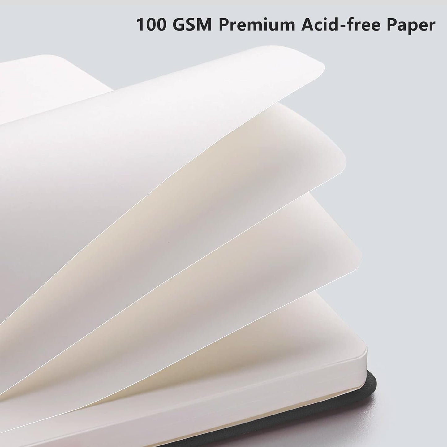 RETTACY Blank Journal Notebook, 192 Pages, A5 Medium Size (5.7'' x 8.3''), Leather Hardcover, 100 GSM Thick Paper, for Sketching, Drawing, Painting (Rose Gold)