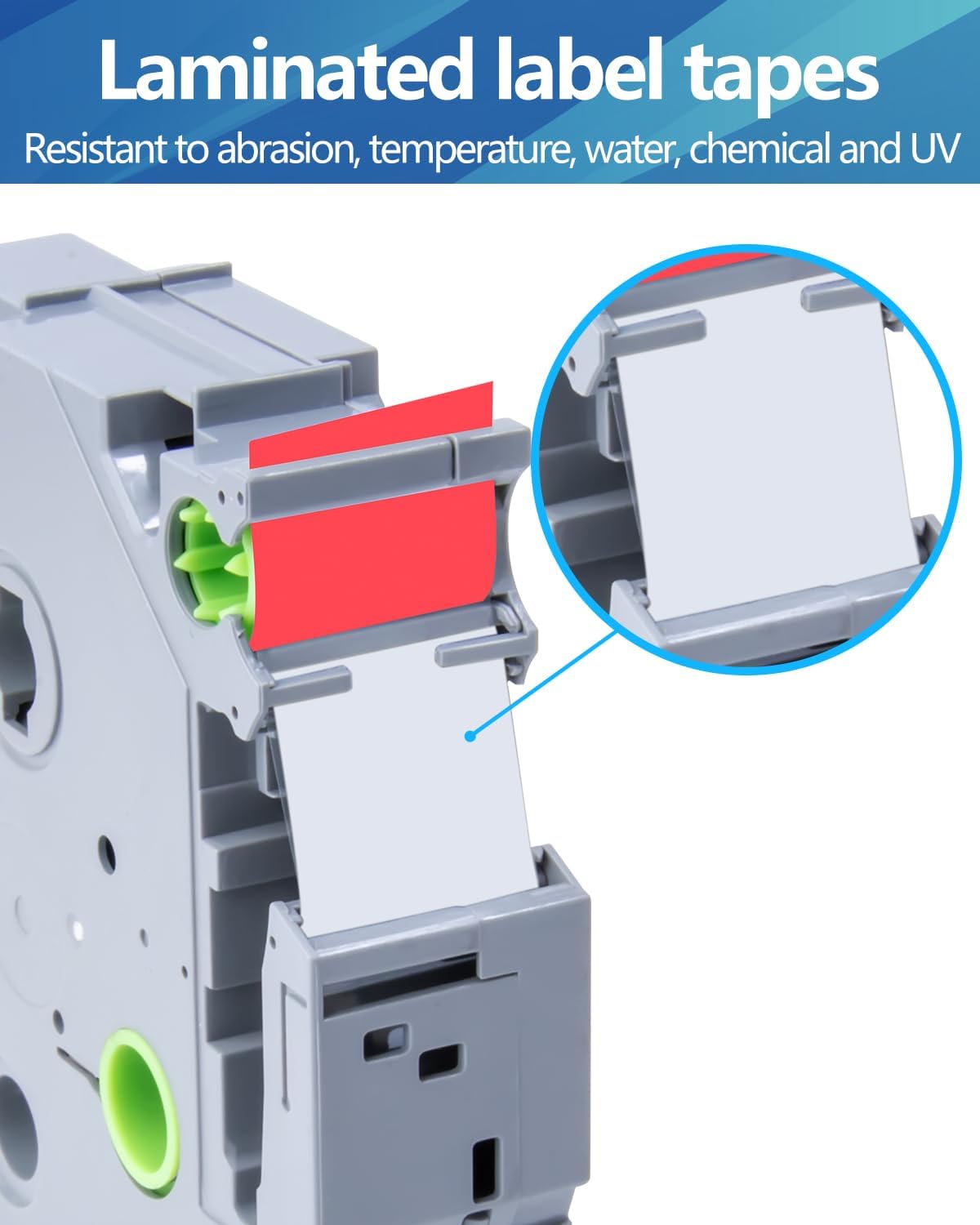 Weemay 3 Pack TZe445 18mm White on Red Laminated Label Tape Compatible with Brother Label Maker Tape TZe-445 TZe 445 TZ-445 TZ445 for PT-D400AD PT-D610BT PT-D600 PT-D410 Printer, 0.7" x 26.2'