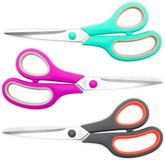 Vitoler Scissors All Purpose, 8.5" Heavy Duty Scissors Bulk,Cute Scissor for Office Craft Fabric, Back To School Supplies