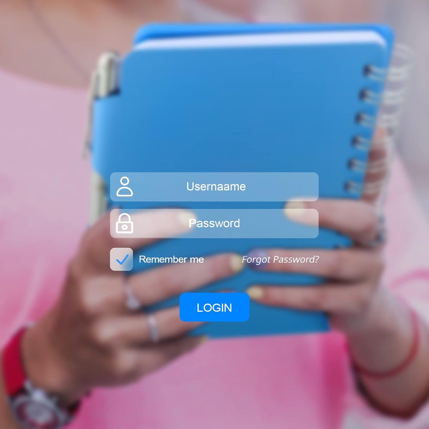 Zonon 2 Pcs Mini Password Book with Alphabetical Tabs Metal Password Keeper Book Portable Organizer Elegant Mandala Pattern Notebook with Pen, Spiral Bound for Information(Blue, Rose Red)