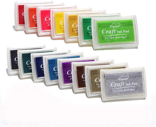 DECORA Stamp Ink Pads Water-Soluble for Kids DIY Scrapbooking, Finger Printing and Card Making 15 Colors