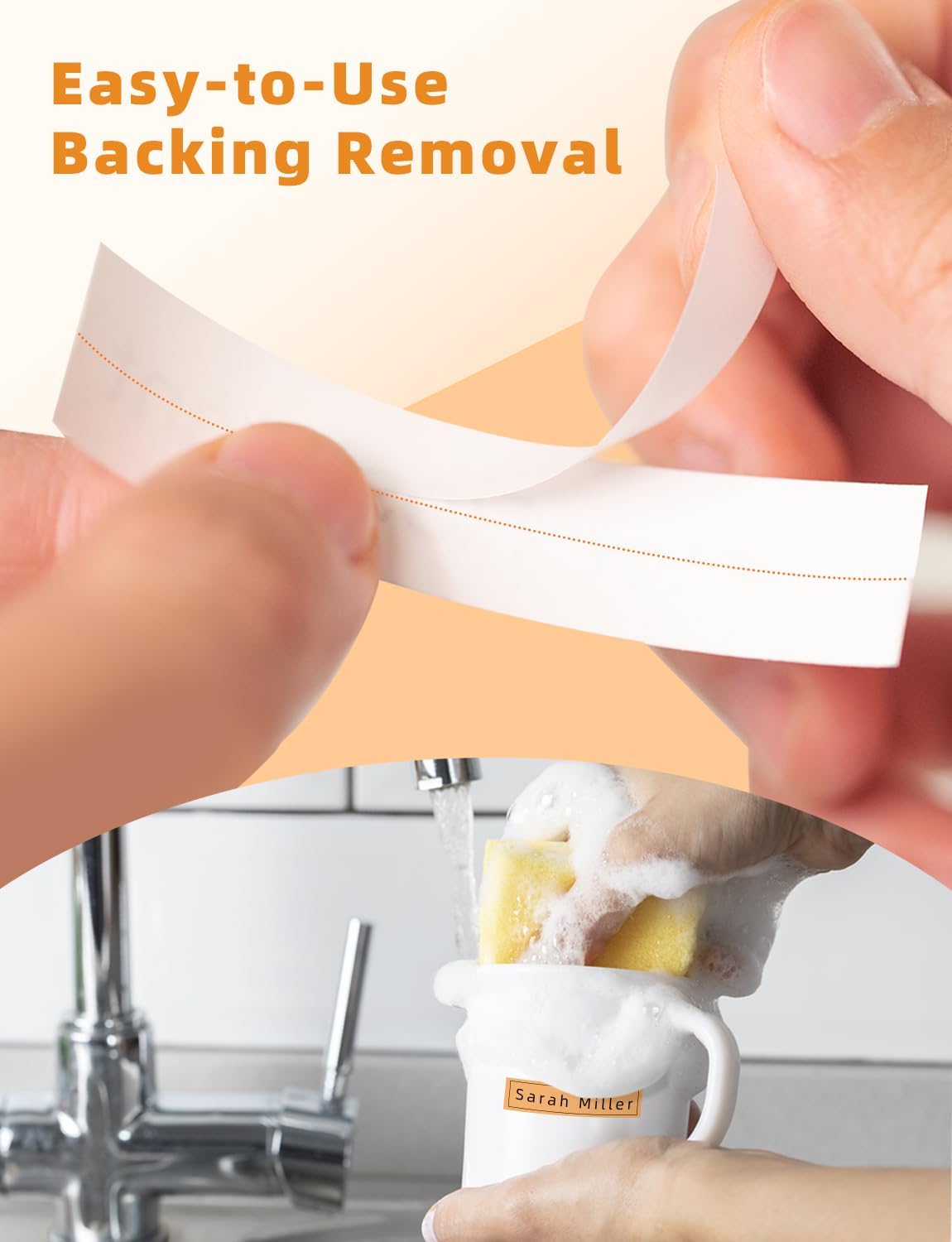 MakeID E1 Q1 Label Maker Tape Refills, 16mm x 4m (0.63" x 13') Continuous Sticker Thermal Laminated Waterproof Self-Adhesive Multipurpose Labeling Tape Replacement