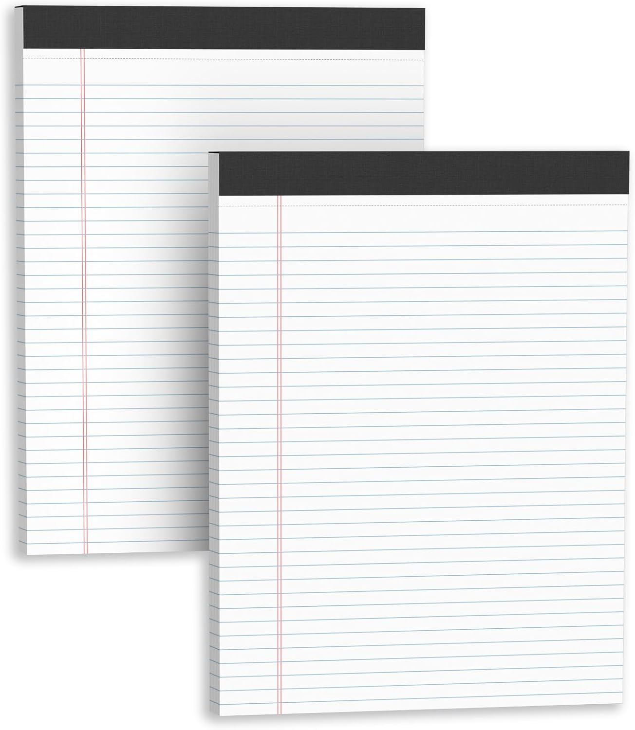 Legal Pads 8.5 X11, Narrow Ruled Notepads, 2 Pack, 50 Sheet/Pad, White Legal Pads, Tear Off Notepad, Perforated Writing Pad, Notebook Paper College Ruled, Notepads for Office Home School, Notepad