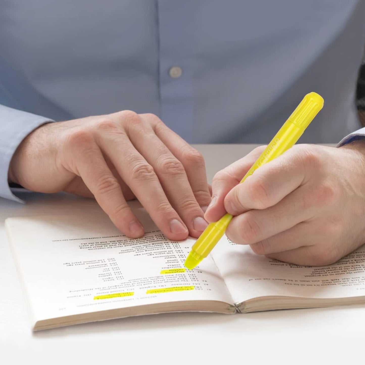 feela 24 Pack Yellow Gel Bible Highlighters Markers Pens Journaling Supplies, No Bleed Through For Highlighting Journal School Office