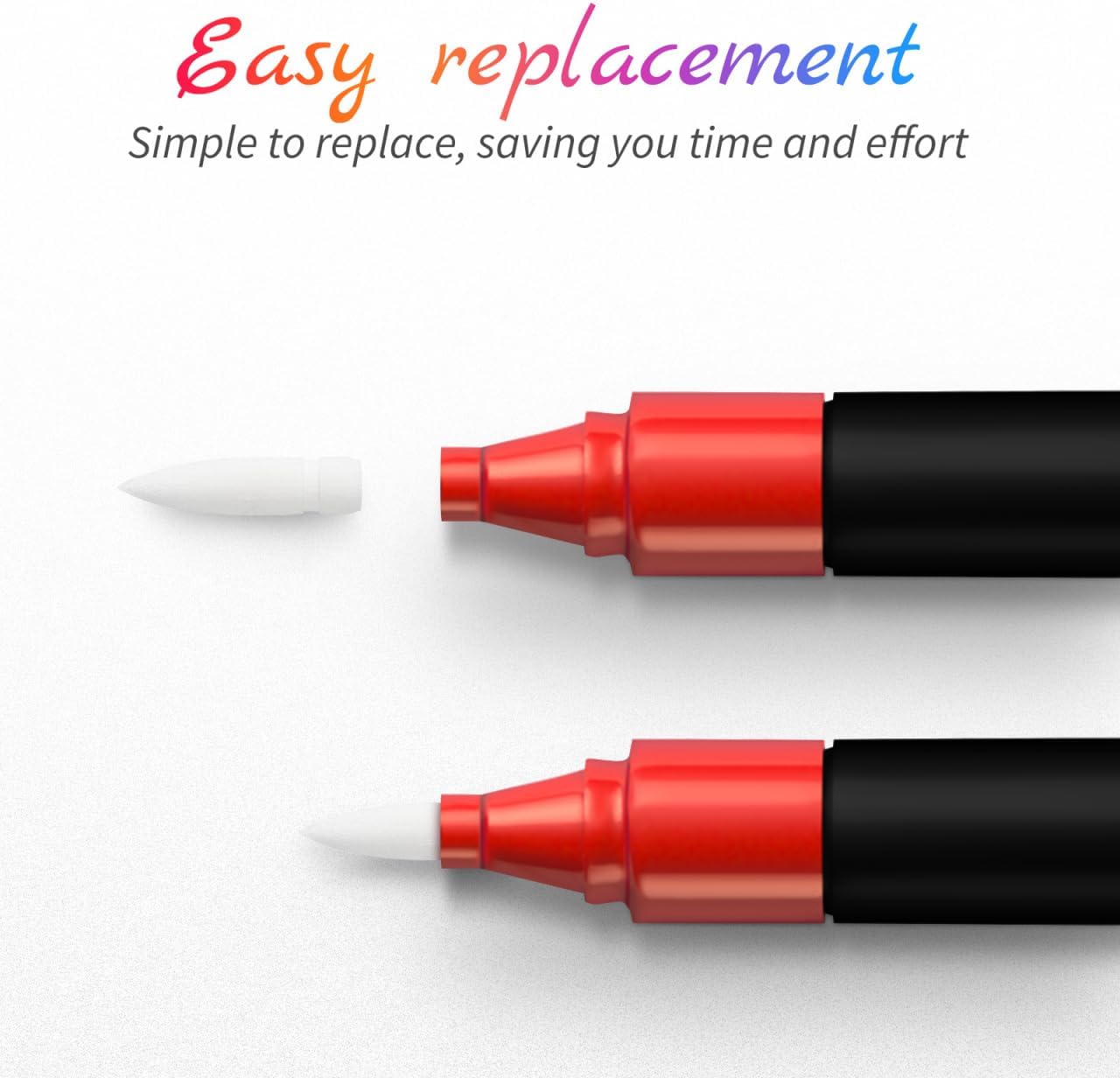 10Pcs Acrylic Marker Pen Tips - Replacement Nibs for Refillable Brush Pens - Art Supplies for Sketching and Drawing Compatible with Oil Markers