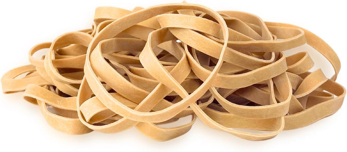 Rubber Band Depot, Size #64, Everyday Rubber Bands - Rubber Band Measurements: 3-1/2" x 1/4'' - Approximately 80 Rubber Bands Per Bag - 1/4 Pound Bag