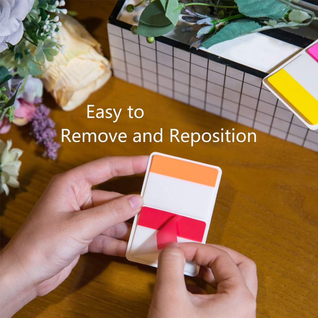 KICNIC Sticky Tabs 960 Pcs 2 Inch, Book Tabs, Annotation Tabs, Tabs for Notebooks, Removable Adhesive Flags Ultra for File, Binder, Folder, School, Office, College