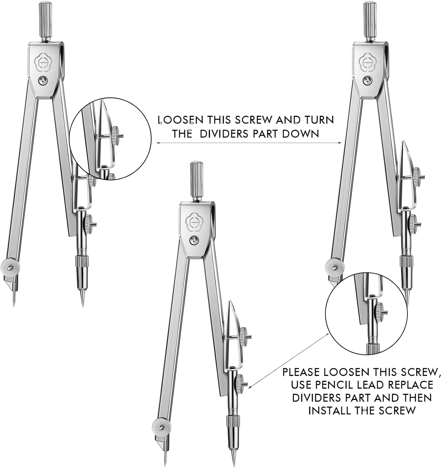 Zonon 12 Set Student Protractor and Compass Set, Student Geometry Math Set, Compass for Geometry and 180 Degree Math Protractor for Drawing Measuring School Office