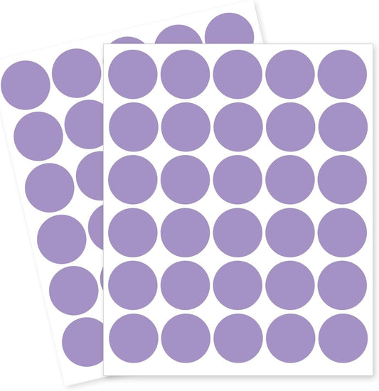 1 Inch Removable Color Code Dot Sticker Round Labels,Garage Sale Stickers Price Tags Label Blank Yard Sale Circle Dot Stickers Removable Writable Not Blurry (1050 Pack,Purple)