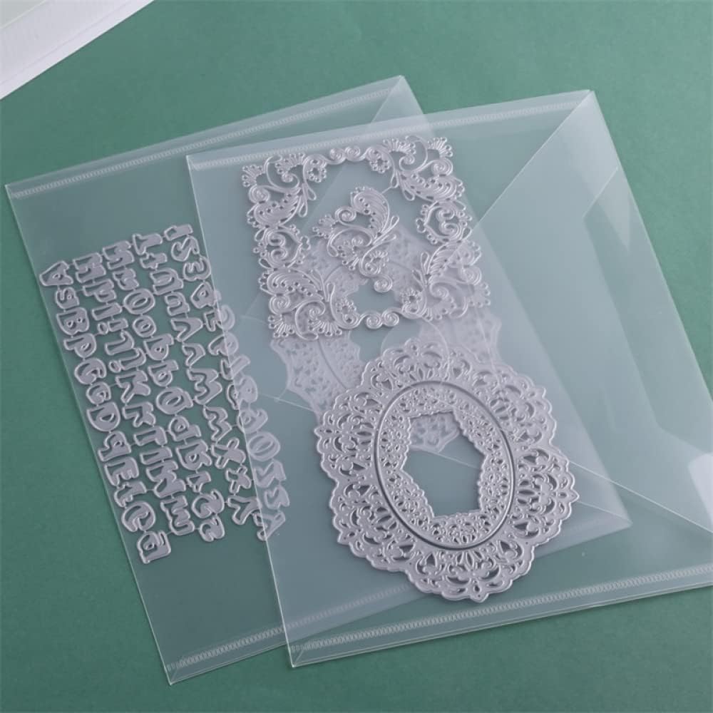 10 Pack Large Size Upgard Plastic Storage Envelopes for Dies and Stamps Plastic Reusable Envelopes Bags for Cutting Dies Stencil Embossing Crafts for DIY Scrapbooking Paper Card Craft Organizer Holder