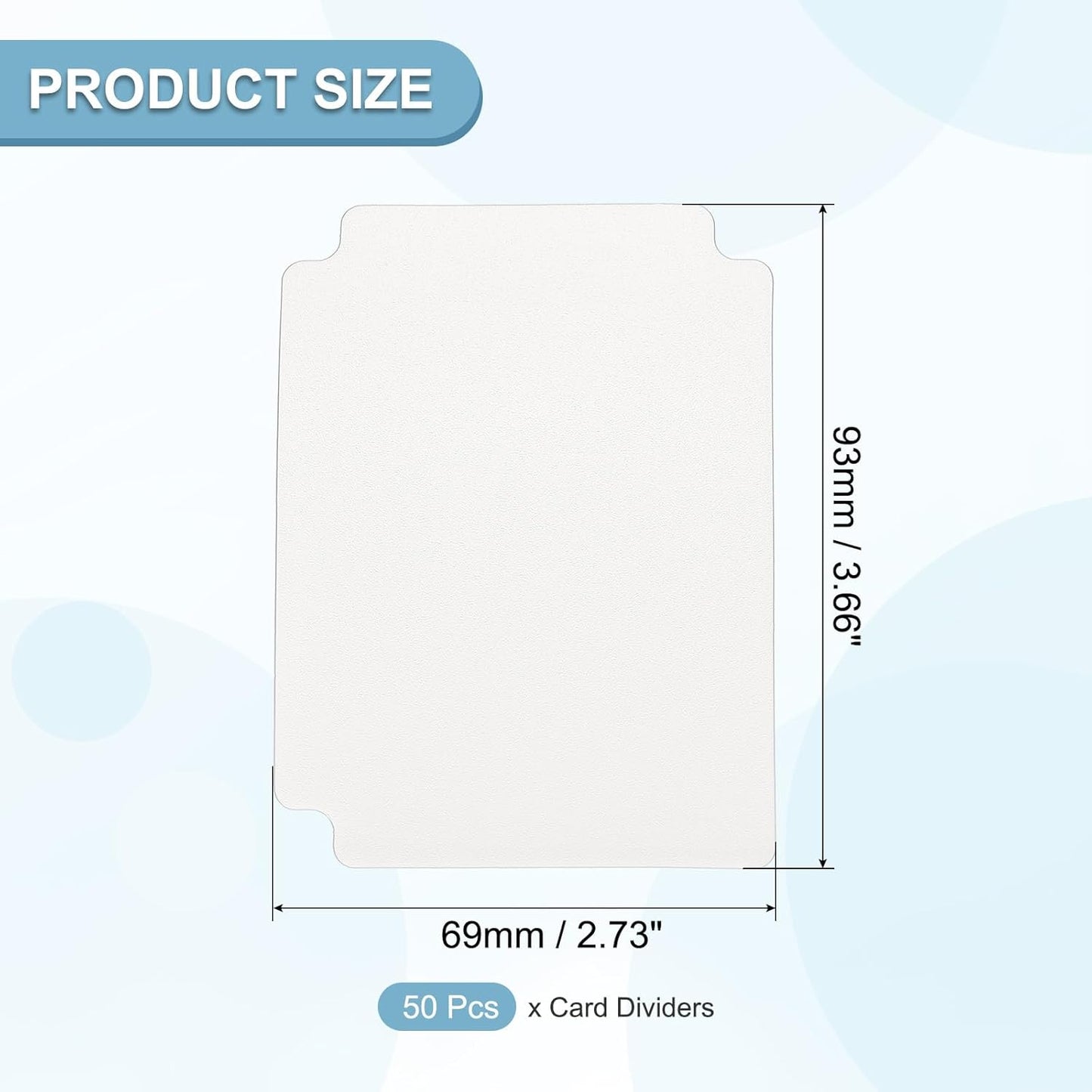 PATIKIL Trading Card Dividers, 50 Pcs Index Card Football Card Sorter Storage Boxes Organizer Tray Accessories for Sports Game Baseball Card, White